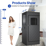Portable Steam Sauna at Home Sauna,Full Body Sauna Box,Personal Sauna Steam Sauna Tent for Home with 2.6L 110V Steamer TOREAD