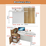 Reception Desk, Wooden Computer Desk Reception Table，Front Counter Desk with Lockable Drawer & Adjustable Shelf, Oval Desktop, Computer Workstation for Salon Lobby Office, Home Office Desk ( Color : B HMDKRQQ