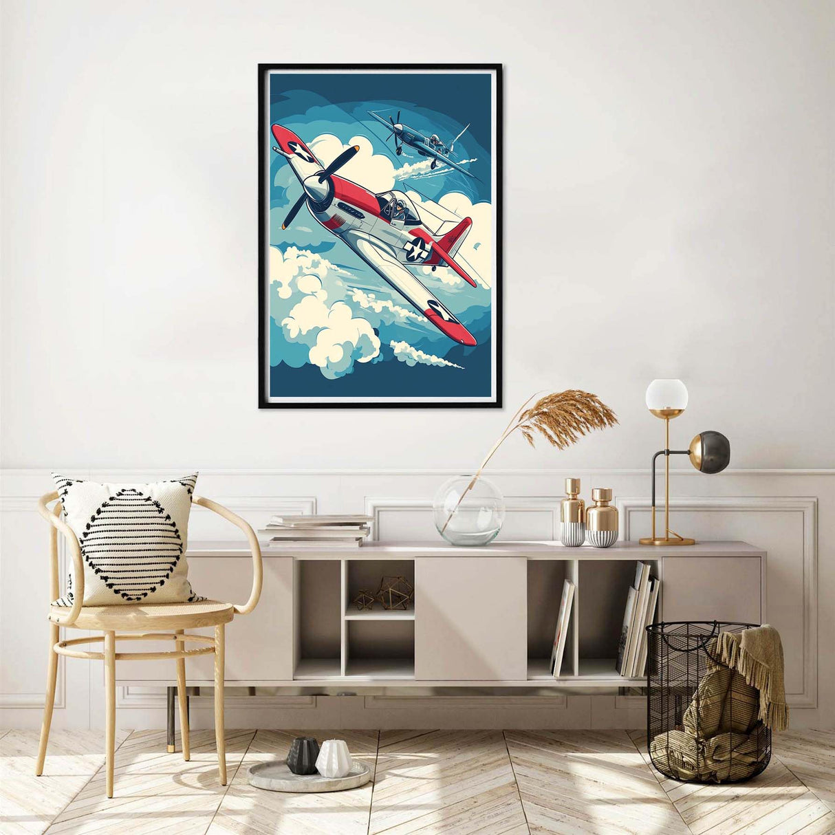 Yomiie 5D Diamond Art Kits for Adults, Airplane Diamond Painting Art DIY Full Round Drill Kits, Embroidery Rhinestone Diamond Crystal Craft Canvas Home Wall Decor 12x16 inch Yomiie