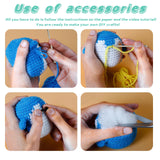 Crochet Kit for Beginners Kids Adults - Amigurumi Crocheting Animal Kits, Beginner Knitting Set DIY Art Craft, 3 Pattern Owl, Penguin, Frog, Easy to Learn Tutorials, Yarns, Hook, for Girls Age 12+ Andgiv