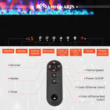 MAISON ARTS 72" Electric Fireplace Indoor Wall Mounted & Recessed Fireplace Heater with Remote Control & Touch Screen,8hrs Timer, Adjustable Flame & Bed Colors and Speed for Bedroom Living Room,1500W MAISON ARTS