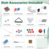 Goplus 14-in-1 Multi Game Table, Combo Game Table w/Foosball, Air Hockey, Pool, Table Tennis, Basketball, Chess, Checkers, Bowling, Shuffleboard, Kids Adults Gifts for Home, Arcade, Game Room Goplus