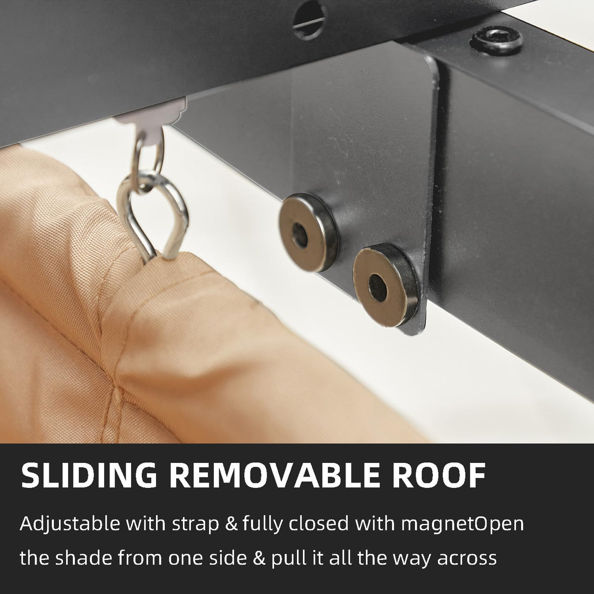 Jolydale 10'×12' Outdoor Pergola, Metal Patio Pergola with Shade Cover, Upgraded Canopy, Adjustable Roof for Garden and Backyard Jolydale