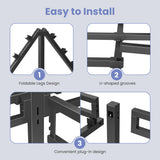 NKZ 18 Inch King Size Bed Frame, Metal Bed Frame & Box Spring 2 in 1 Platform with Round Corner Legs, 4000Lbs Heavy Duty Metal Frame, Mattress Slide Stopper, Headboard Hole, Noise-Free, Easy Assembly NKZ