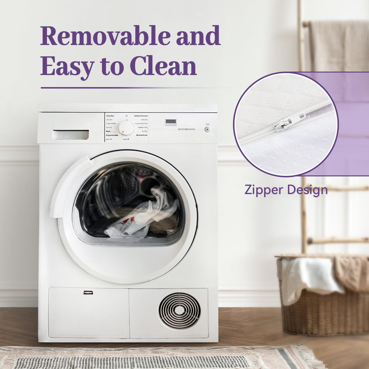 SINWEEK 3 Inch Gel Memory Foam Mattress Topper King Size, Ventilated High Density Pad for Back Pain, Bed Topper with Removable Soft Cover, CertiPUR-US Certified SINWEEK