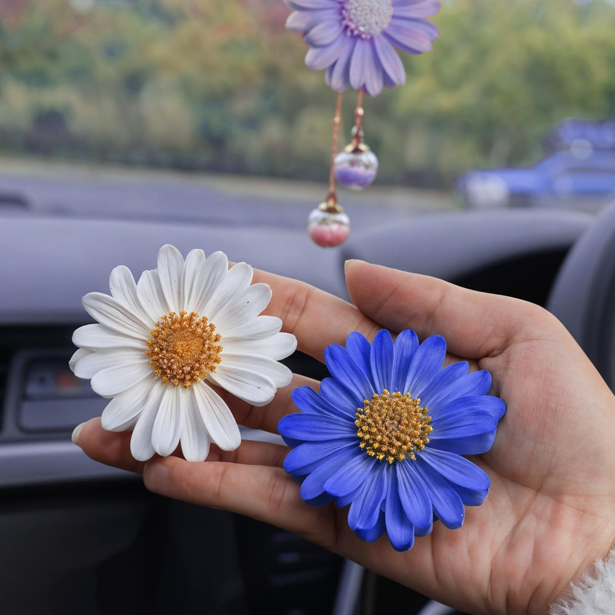 Daisy Flower Silicone Mold, 2 PCS Flower Molds for Candle Making, 3D Flower Fondant Chocolate Candle Decoration Mold, Blooming Flower Mold for DIY Soap Candle Beeswax Resin Craft Hariendny