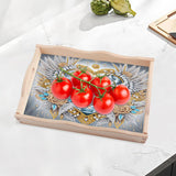 JISHSHAY Diamond Art Serving Tray Diamond Painting Food Tray Gem Art Serving Platter Gem Painting Mosaic Kits for Adults DIY Kits for Adults Table Decor, with Handle 20×30cm/7.87×11.81in, Jesus JISHSHAY