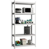 Elitehouse 5 Tier Metal Storage Shelves Adjustable Garage Shelving, Heavy Duty Industrial Utility Rack Organization for Kitchen, Pantry, Closet, Garage, Office (White) Elitehouse