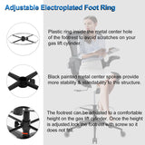 Office Drafting Chair,Ergonomic Tall Office Desk Chair,Adjustable Standing Desk Stool Chair,Executive Computer Chair with Footrest Ring and Lumbar Support (Black) Luckyear