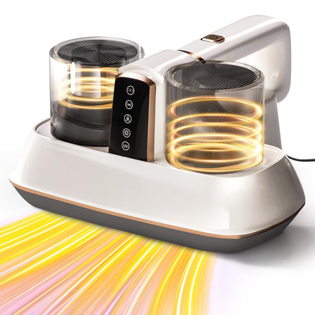 Mattress Vacuum Cleaner Bed Vacuum, 16Kpa Handheld Bed Vacuum Cleaner with HEPA Filter & 140℉ Hot Air & UV-C, 33k Slapping/Min 500W Powerful Couch Vacuum for Sofa Carpet Bedding with Cord VXTUYO