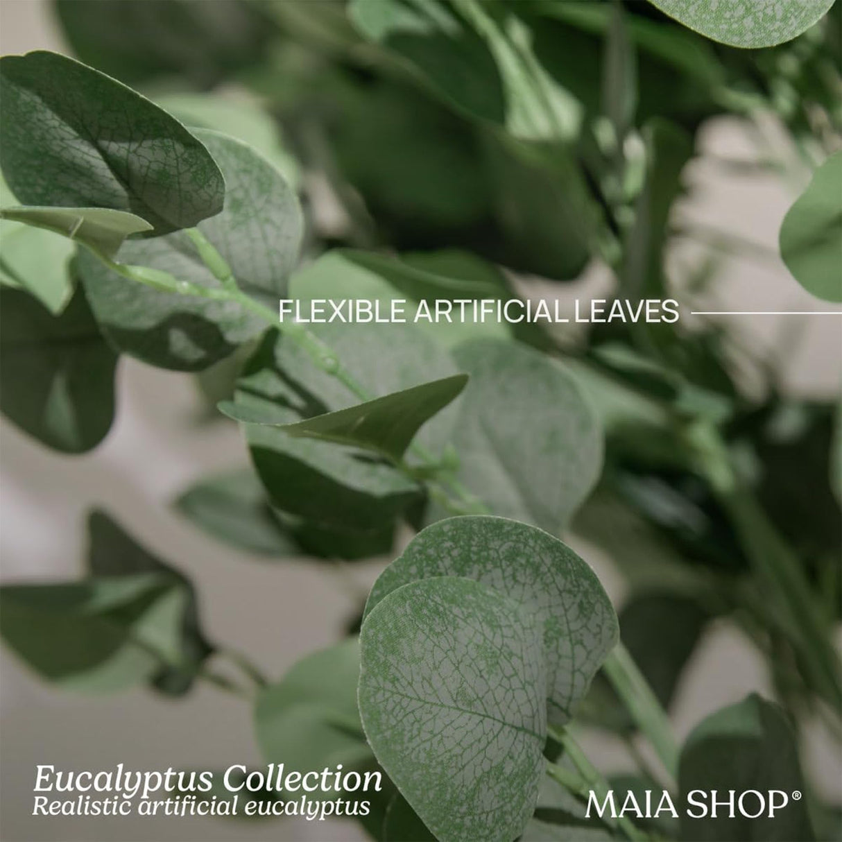 Maia Shop 3.5ft Artificial Eucalyptus Tree, Fake Plants for Home Decor, Natural Wood Trunk Maia Shop