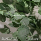Maia Shop 3.5ft Artificial Eucalyptus Tree, Fake Plants for Home Decor, Natural Wood Trunk Maia Shop