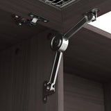 Bush Furniture Cabot 60W Desk Hutch with Shelves and Cabinet in Heather Gray Bush Business Furniture