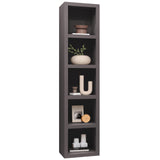 Oakland Living Dark Grey 85-in Tall Wooden Bookcase Shelf Oakland Living