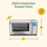 Cuisinart Convection Toaster Oven, Stainless Steel, 16.93"D x 20.87"W x 11.42"H, TOB-260N1 Cuisinart