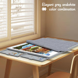 Puzzle Board 1500 Pieces,Jigsaw Puzzle Board with Adjustable Tilting Pole,Jigsaw Puzzle Board with Drawers,Grey Tilting Puzzle Board with Cover,Puzzle Storage,Puzzle Tray Doerpuz