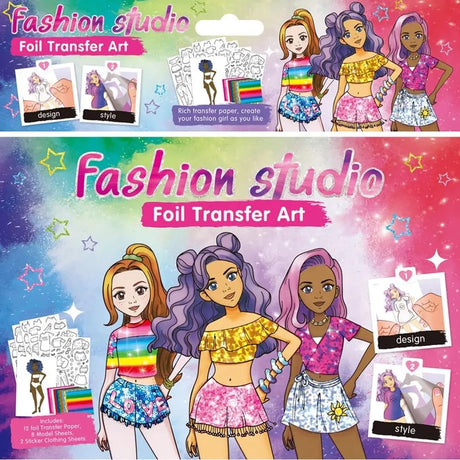 Foil Transfer Art, Fashion Studio Foil Fun, No Mess Art for Kids, DIY Creative Activity, Gifts for Girls and Boys Ages 6,7,8,9,10 Travel Toys Generic