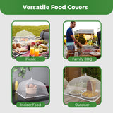 Simply Genius (6 Pack) Large and Tall 17x17 Pop-Up Mesh Food Covers Tent Umbrella for Outdoors, Screen Tents, Parties Picnics, BBQs, Reusable and Collapsible Food Tents - Food Covers for Outside Mesh Simply Genius
