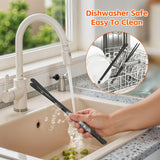 Tifanso Kitchen Tongs for Cooking - 2PCS 12" Stainless Steel Cooking Tongs Tweezers, Metal Fine Kitchen Utensils with Precision Serrated Tips, Professional Chef Tweezers for Serving, BBQ, Pasta, Salad tifanso