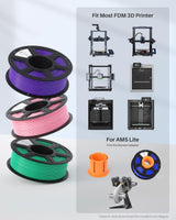 ELEGOO PLA+ Filament 1.75mm Black & White 2KG, High Toughness PLA Plus 3D Printer Filament Dimensional Accuracy +/- 0.02mm, 2pcs 1kg Spool(2.2lbs) for Most FDM 3D Printers ELEGOO