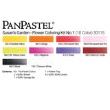 PanPastel Artist Pastels by GOLDEN, Flower Coloring 1 - Susan Tierney Cockburn Set, 10 Color, Professional Artist Pastels, Unique Pan Format (cake-like) PanPastel
