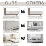 Korser 56.3" W x 74.8" L Full Size Pull Out Sofa Couch, Small Fold Floor Sofa Bed with Side Pockets, Loveseat Sleeper with Breathable & Washable Cover, Futon Couch for Living Room or Bedroom, White Korser