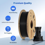 ANYCUBIC PLA 3D Printer Filament, 3D Printing PLA Filament 1.75mm Dimensional Accuracy +/- 0.02mm, 1KG Spool (2.2 lbs), Pearl Black ANYCUBIC