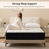 Queen Mattress 14 Inch Hybrid Mattress Queen with Memory Foam - Mattress in a Box with Individual Pocket Spring - Medium Firm Mattress Sleep Support Pressure Relief CertiPUR-US Certified 14 Inch Queen Moccona