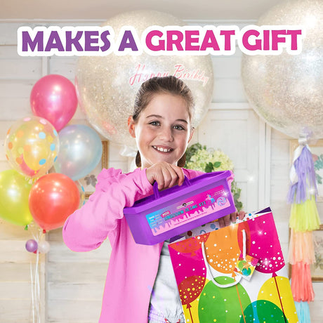 Original Stationery Mini Unicorn Slime Kit for Girls Ages 8-12, Create Unicorn Sparkle, Foam, Clay and Jelly Cube Slime, Fun Crafts for Kids Original Stationery