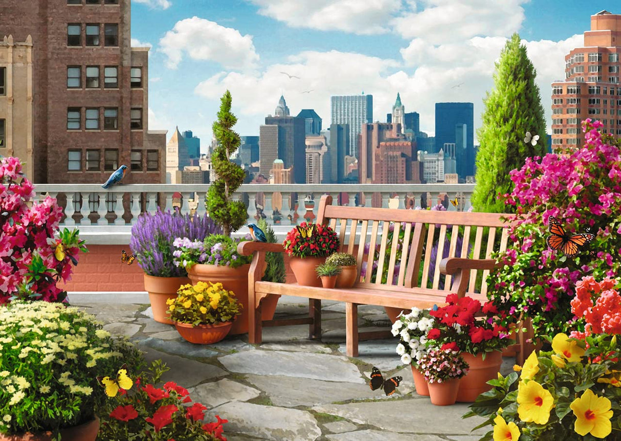 Ravensburger Rooftop Garden Jigsaw Puzzle | 500 Large, Unique Pieces | Premium Quality with Softclick Technology | Ideal for Adults & Kids Ravensburger