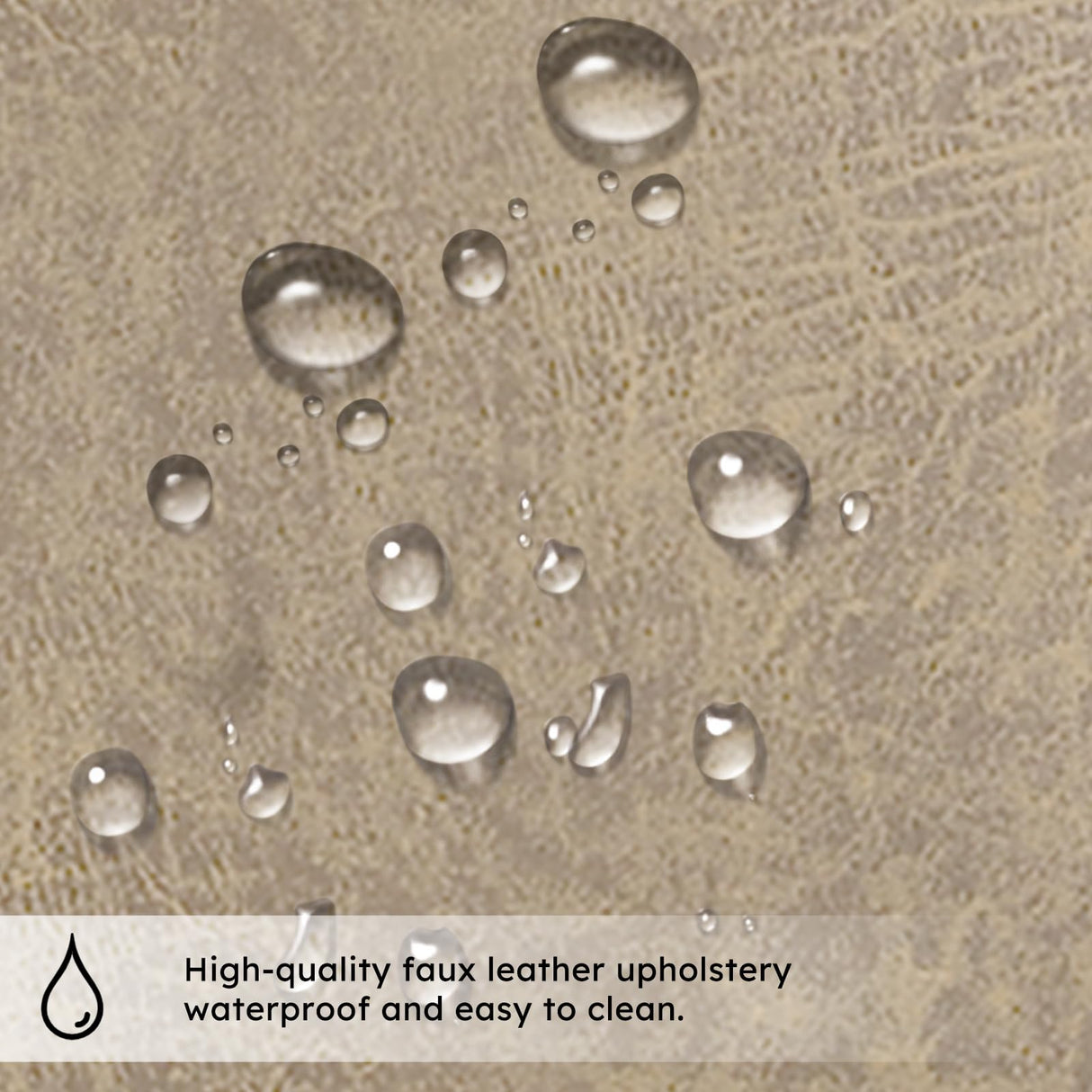 IOMOR Leather Recliner Chair, Manual Recliner Chair for Adults with Overstuffed Arms and Back, Single Sofa Recliner with Cup Holders for Living Room (1, Beige) IOMOR