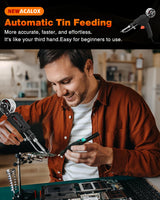 Soldering Iron Kit, NEWACALOX Soldering Gun Automatic Hand-held Solder gun Iron Kit Welding Tool, Desoldering Pump, Tweezers for Circuit Board, Home DIY, Electronic Repair NEWACALOX