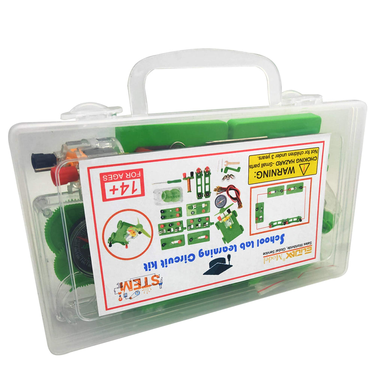 EUDAX Physics Science Lab Learning Circuit kit,Electricity Experiment Set,Building Circuits for Kids Junior Senior High School Students (Upgrade kit) EUDAX