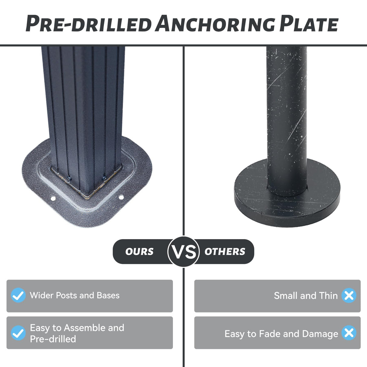 Domi 6.5x12FT Hardtop Grill Gazebo, Outdoor BBQ Gazebo with 2 Side Shelves and Ceiling Hook, Outdoor Grill Canopy with Galvanized Steel Slope Roof for Patio Lawn Backyard Deck, Grey domi outdoor living