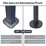 Domi 6.5x12FT Hardtop Grill Gazebo, Outdoor BBQ Gazebo with 2 Side Shelves and Ceiling Hook, Outdoor Grill Canopy with Galvanized Steel Slope Roof for Patio Lawn Backyard Deck, Grey domi outdoor living