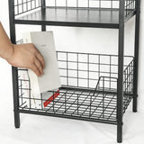 X-cosrack Side Table, Small End Table Record Player Stand with Storage, Vinyl Record Storage Night Stand for Living Room, Bedroom,Office(Patent Pending)(Black) X-cosrack