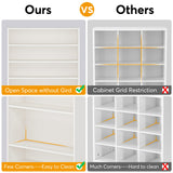 Tribesigns 2PCS Shoe Cabinet, 9 Tiers 40-45 Pairs Heavy Duty Wood Freestanding Shoe Storage Cabinet, 70.8'' Tall Shoe Cabinet with Open Storage for Entryway (White) Tribesigns