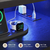 UPOSOJA TV Stand for 75 Inch TV Rattan TV Cabinet with Adjustable Shelf Storage, Modern LED Entertainment Center, Boho Media TV Console, Media TV Stands for Living Room Bedroom (Black) UPOSOJA