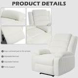 Recliner Chair Corduroy Recliners Sofa with Armrests & Backrest for Living Room, Bedroom, Nursery Push Back Armchair for Adults (Beige, Set of 1) DREAMSIDEA
