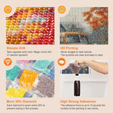 Reluohuo Diamond Painting Truck Kits for Beginner, 5D Full Drill Diamond Art Kits for Adults, DIY Diamond Art Kits for Home Wall Decor, 12x12 Inch Reluohuo