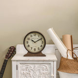 NIKKY HOME Antique Mantel Clock, Battery Operated Decorative Desk Table Clock for Home, Office, Living Room, Bed Room, Brown NIKKY HOME