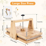 NIUGRECF 1Set Large Wooden Flower Press Kit - Even Pressure Flowers Pressed DIY Arts Set for Making Dried Flower/Plant（11in*7in） NIUGRECF