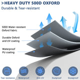 STARTWO Outdoor Furniture Cover Waterproof, 4 Piece Patio Furniture Covers Set, Heavy Duty Lawn Patio Covers for 1xSofa Cover, 2xChair Covers, 1xCoffee Table Cover with Windproof Buckle Strap, Black STARTWO