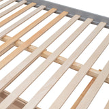 Ball & Cast Twin-Over-Full Bunk Bed with Twin-Size Trundle and Drawers,Separable Wood Bunkbed w/Full-Length Guard Rail & Slat Support,Space Saving,Bedroom Furniture for Student Dorms,Studio,Gray Ball & Cast