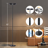 Floor Lamps for Living Room,SIBRILLE Modern Stepless Dimmable Standing Lamp 3000-6000K,22W LED Rotatable Reading Standing Light,Touch&Remote Control Uplighter Floor Lamp for Living Room Bedroom Office SIBRILLE