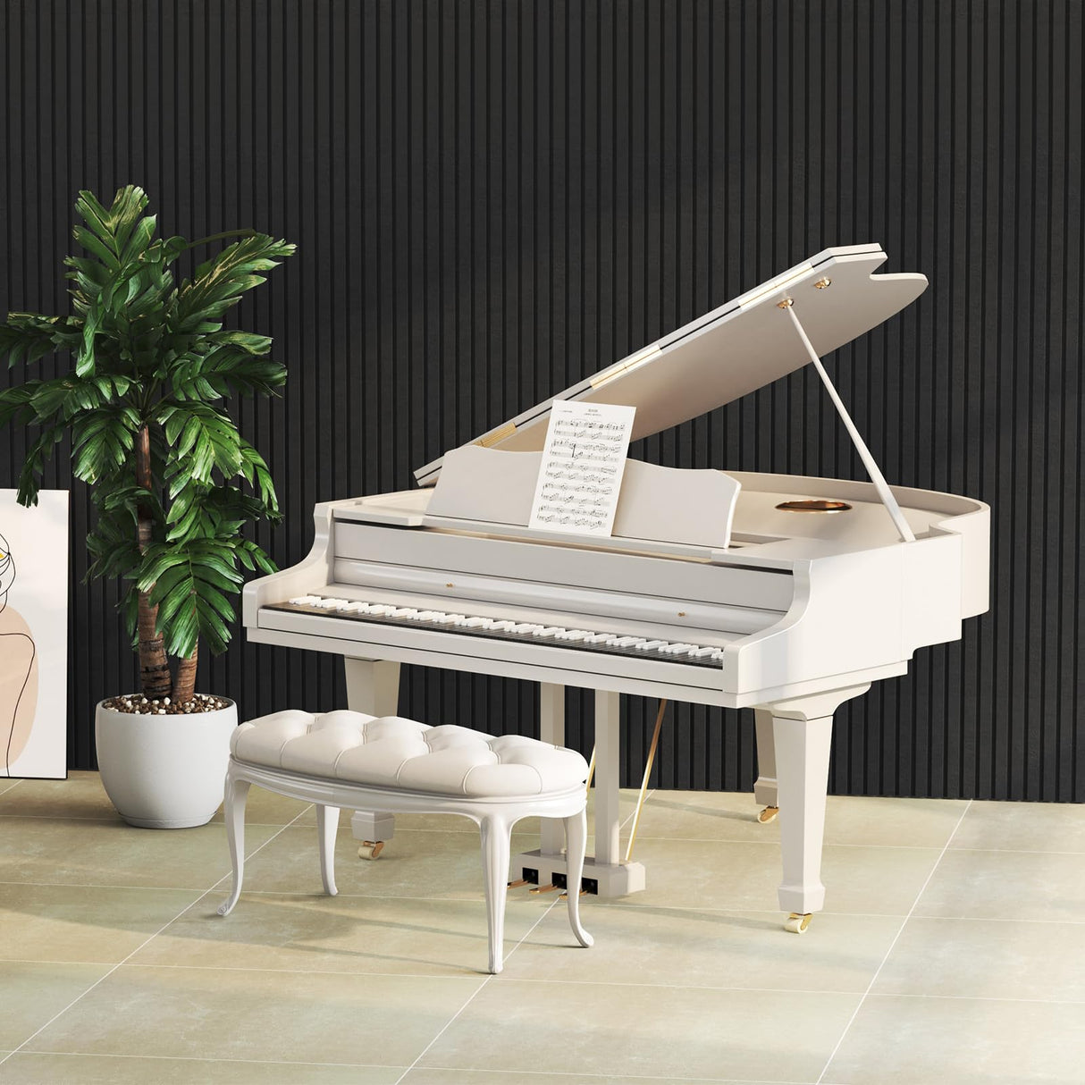 TONOR 4-Pack Bilayer Acoustic Panels Large Self-adhesive, 48” * 24” * 0.72” Adhesive Wall Panel, Large Soundproof Tiles for Echo Absorbtion, Acoustical Barrier of Polyester Fiber, Black TONOR