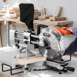 VEVOR Sliding Compound Miter Saw, 10-Inch Blade, 15 Amp Motor, 60-Tooth, Corded Double Bevel Sliding Miter Saw, LED Precision Alignment, Angle Adjustable, for Wood, Composite Decking, Laminates VEVOR