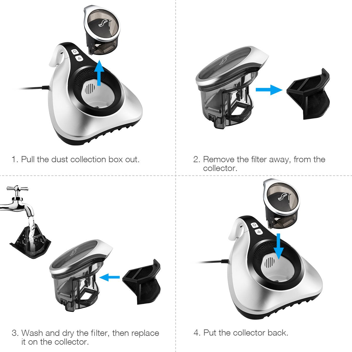 Housmile Bed Vacuum Cleaner Special-Purpose Mattress Vacuum Cleaner with Powerful Suction Upgraded Handheld UV Vacuum Effective Cleaning Bed Sheet, Pillow, Quilt, Sofa, Blanket, Carpet Housmile