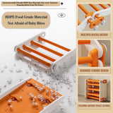 HTWELL Toddler Climbing Toys,Kids Pikler Triangle Set,Montessori Play Gym,Multifunction Foldable Indoor Climbing Gym for Kids(Orange) HTWELL