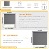 Blackout Roller Shades for Windows, Cordless Free-Stop Blinds with Thermal Insulated,UV Protection Fabric. Pull Down Room Darkening Door Blinds for Home, Office Easy to Install(23" W x 72" H,Grey) BWEROCIQ